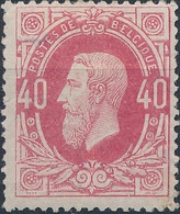 [* SUP] N° 34, 40c Rose-carmin - Légère Trace - Cote: 220€ - 1869-1883 Leopold II