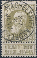 [O SUP] N° 75, Obl Centrale 'Machelen (Flandres)', Coba ++15 € - 1905 Thick Beard