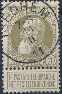 [O SUP] N° 75, Obl Centrale 'Iseghem', Coba ++2 € - 1905 Thick Beard