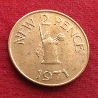 Guernsey 2 Pence 1971 Guernesey Wºº - Guernesey