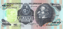 URUGUAY 1989 50 Nuevo Peso - P.61Ab Neuf UNC - Uruguay