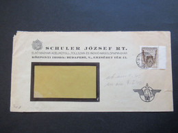 Ungarn 1940 Zensurbeleg OKW Zensurstreifen Geprüft Marke Mit Perfin / Firmenlochung Umschlag Schuler Jozsef RT. Budapest - Brieven En Documenten