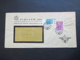 Ungarn 1940 Zensurbeleg OKW Zensurstreifen Geprüft Marke Mit Perfin / Firmenlochung Umschlag Schuler Jozsef RT. Budapest - Storia Postale