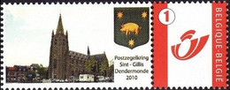 DUOSTAMP** / MY STAMP** - Postzegelkring Sint-Gillis Dendermonde 2010 - Église / Kerk / Kirche / Church - Neufs