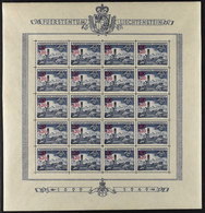 LIECHTENSTEIN,PROVISIONAL 1.20 On 40 1952 IN FULL SHEET - Neufs