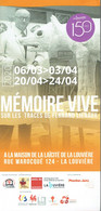 Dépliant Annonçant L'expo "Sur Les Traces De Fernand Liénaux" (La Louvière, Mars 2020) - Programme