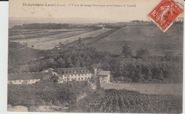 SAINT GERMAIN LAVAL (42) - L'Usine De Tissage Peuvergne Et Le Château De Virieux - Bon état - Saint Germain Laval