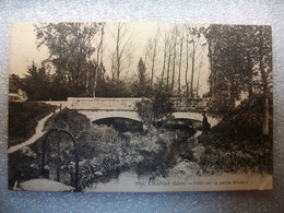 Carte Postale Chanas (38) Pont Sur La Petite Rivière ( Petit Format Noir Et Blanc Oblitérée 1918 ) - Chanas