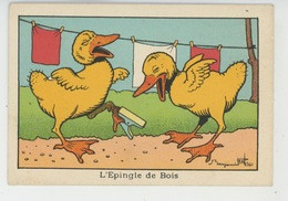 Illustrateur BENJAMIN RABIER - Petits Canards Avec épingle à Linge "L'Epingle De Bois" - Pub Pour LA BLÉDINE JACQUEMAIRE - Rabier, B.