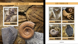 Djibouti 2020, Fossils, 4val In BF+BF - Fossils