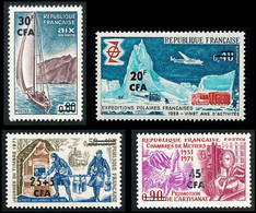 REUNION 1967-71 - Yv. 372 380 394 Et 398 ** Cote= 6,00 EUR - 4 Tp De FRANCE Surchargés En Francs CFA  ..Réf.FRA29384 - Unused Stamps