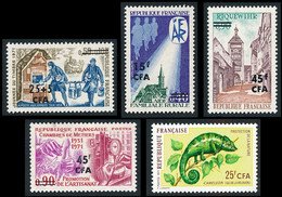 REUNION 1971 - Yv. 394 396 397 398 Et 399 **   Cote= 7,00 EUR - 5 Timbres  ..Réf.FRA29385 - Unused Stamps