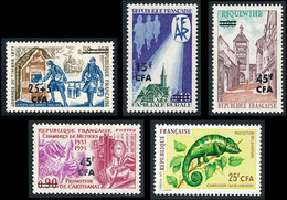REUNION 1971 - Yv. 394 396 397 398 Et 399 **   Cote= 7,00 EUR - 5 Timbres  ..Réf.FRA29386 - Unused Stamps