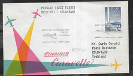 FINLAND - PRIMO VOLO - FIRST FLIGHT FINNAIR - HELSINKI / KOLN-WAHN - 1.4.60 - SU BUSTA UFFICIALE - Briefe U. Dokumente