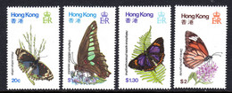 HONG KONG - 1979 BUTTERFLIES SET (4V) FINE MNH ** SG 380-383 - Ongebruikt