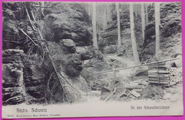 Sächs. Schweiz In Den Schwedenlöchern 1910 Verlag: Postkarte Deutschland Gohrisch - Bastei (sächs. Schweiz)