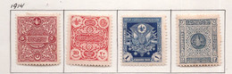 PIA - TURCHIA  : 1914 - .Segnatasse  - (Yv  Tasse 55-58 ) - Timbres-taxe