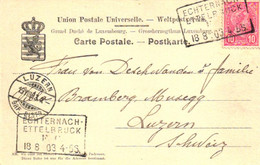 Luxemburg, Bahnpost / Ambulante, Echternach - Ettelbruck, 1903 - Altri & Non Classificati