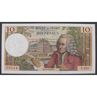 10 Francs Voltaire 2.8.1973 , S.892, SUP - 10 F 1963-1973 ''Voltaire''