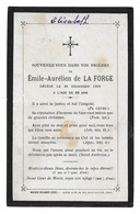 EMILE AURELIEN DE LA FORGE DECEDE EN 1909 A L AGE DE 68 ANS - AVIS DE DECES - Obituary Notices