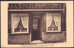 +++ CPA - BRUSSEL - BRUXELLES - Publicité Restaurant " A L'EPAULE DE MOUTON " - Rue Des Harengs  // - Cafés, Hôtels, Restaurants