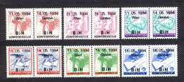 BOSNIA AND HERZEGOVINA War 1991-1995 - Overprint On Stamps Of Yugoslavia In Horizontal Pairs And In Two Type, Private Is - Bosnia And Herzegovina