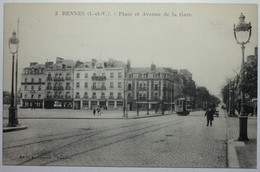 RENNES Place Et Avenue De La Gare - Rennes