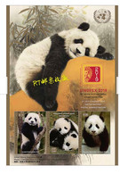 United Nations 2019 M/S Asia Stamp Philatelic Exhibition SINGPEX 36 SINGAPORE Panda Animals Fauna Mammals Big Cat MNH - Nuovi