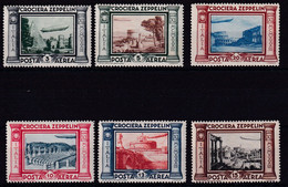 ITALIE - 1933 - POSTE AERIENNE YVERT N°42/47 ** MNH - COTE = 300 EUROS - ZEPPELIN - Luchtpost