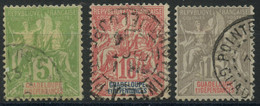 Guadeloupe (1900) N 40 à 42 (o) - Other & Unclassified