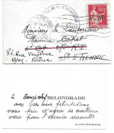 SAINT ETIENNE - SERGENT CHEF BELONDRADE 38 E RI POUR LIEUTENANT CAPET - CDV CARTE DE VISITE + ENVELOPPE - Visiting Cards