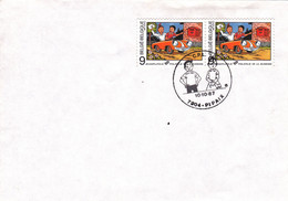 B01-280 2264 X2 FDC  BD Rare Suske En Wiske Bob Et Bobette Vandersteen Willy 10-10-1987 7904 Pipaix - 1981-1990