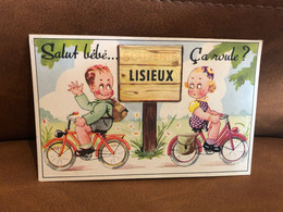 Lisieux * Carte à Système Ancienne Complète * Enfants à Vélo - Lisieux