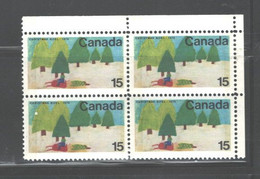 CANADA 1970 'CHRISTMAS" #530p W2B COMMERCIAL P.B. UR, MNH - Plate Number & Inscriptions