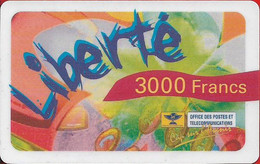 New Caledonia - OPT - Liberte - Flowers, Type #3A (Reverse 1), GSM Refill 3.000CFP, Exp.31.12.2002, Used - Nouvelle-Calédonie