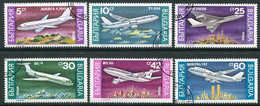 BULGARIA 1990  Passenger Aircraft  Used.  Michel 3858-63 - Usati