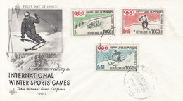 FDC TOGO 276-278 - Inverno1960: Squaw Valley