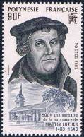 French Polynesia, 1983, Mi 389, 500th Anniversary Of The Birth Of Martin Luther, 1v, MNH - Théologiens