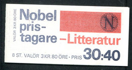 Carnet Suède N° 1621 - Couv. Nobel -Littérature TP : Hémigway, Camus,Pastermak, Lagerkvist - Ohne Zuordnung