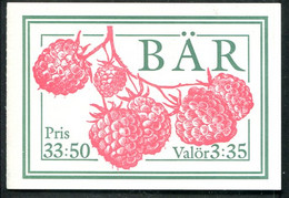 Carnet Suède N° 1845 - Couv.  Framboises TP : Framboises, Cassis - Non Classificati