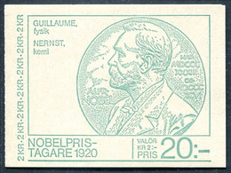 Carnet Suède N° 1112  - Couv. Nobel - TP :Lauréqts Du Nobel 1920 : Guillaume Et Hernst. - Unclassified