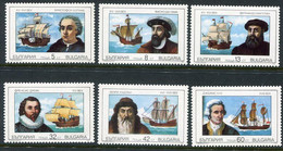 BULGARIA 1990 Maritime Explorers  MNH / **.  Michel 3814-19 - Ongebruikt