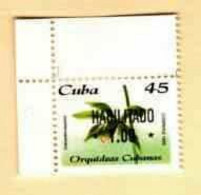 Cuba 2021 Orchids, Orquideas Surcharged $1 1v MNH - Ungebraucht