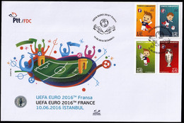 2016 Turkey UEFA European Soccer Championship In France FDC - Europees Kampioenschap (UEFA)