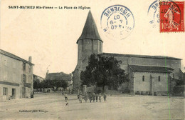 St Mathieu * La Place De L'église * Groupe D'enfants - Saint Mathieu