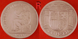 • II REPUBLIC (1931-1939): SPAIN ★ 1 PESETA 1933 SILVER RARE! LOW START ★ NO RESERVE! - 1 Peseta