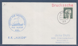 Marine, Institut D'océanographie, F.K. Alkor Kiel Enveloppe 30.03.80 , 1 Timbre, Allemagne, Imprimé - Altri (Mare)