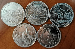 Série 5 Quarter Dollar USA Intégralité 2014 UNC - 2010-...: National Parks