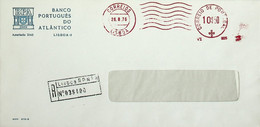 1976 Portugal Carta Registada Enviada De Lisboa Pelo BPA - Postal Logo & Postmarks