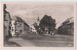 CPSM Vienna Grinzing (Austria )   Die Straße Mit Der Kirche In Der Ferne     Cachet Kahlenberg    N°1536 - Grinzing